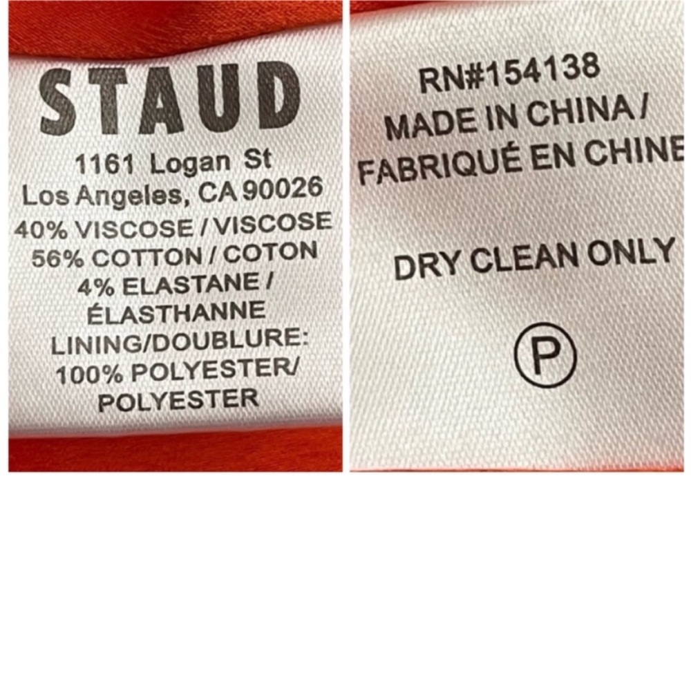 STAUD Georgia Halterneck Cotton-Blend
Poplin Orange Maxi Dress Size XS - Picture 11 of 14